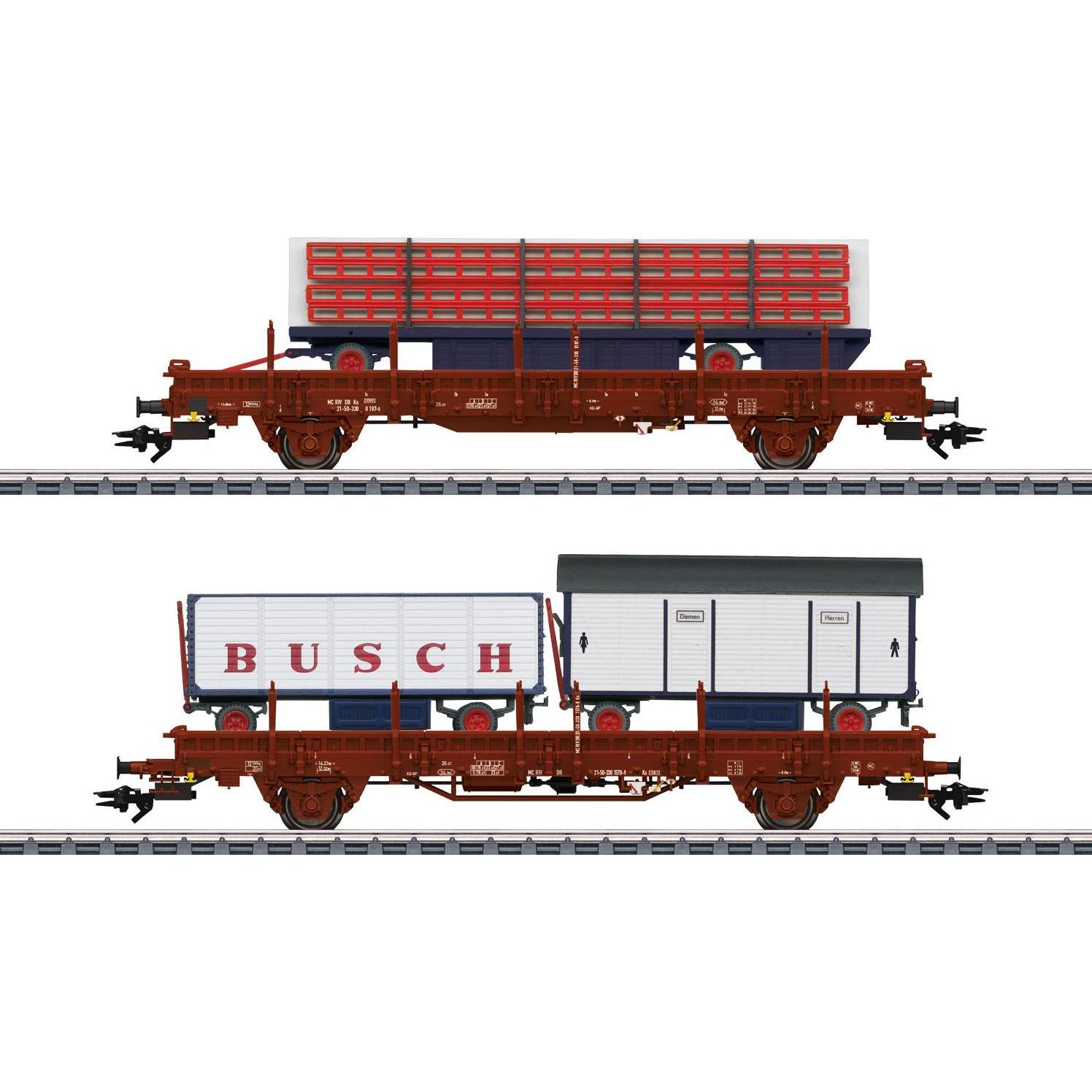 Märklin 45042 H0 2er-Set Güterwagen Zirkus Busch der DR (Spur H0)