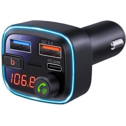 SIGN FM transmitter & Car Charger 48W, 2x USB-A/1x USB-C 30W PD, Adattatore per auto