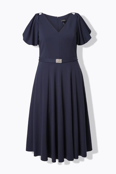 Actual product image Ulla Popken Flutter Cap Sleeve Gown (52)