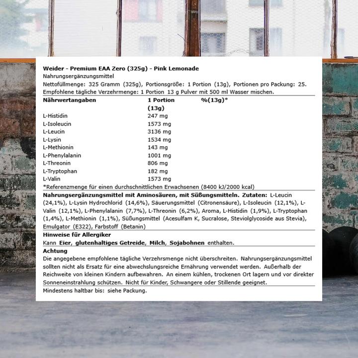Produktbild Weider Premium EAA Powder (325 g, 1x, pink lemonade)
