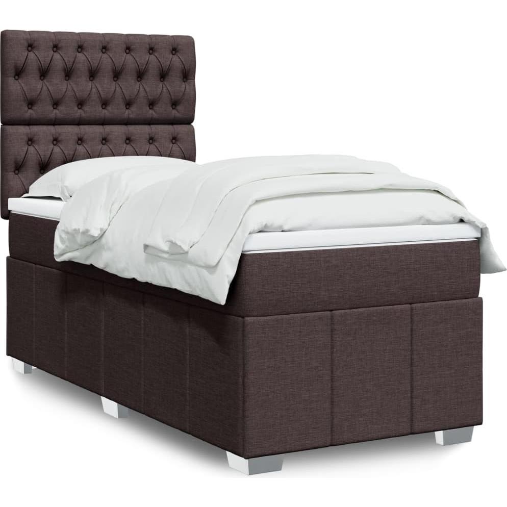 VidaXL, Bett, Bo x springbett mit Matratze 100 x 200 cm Stoff (100 x 200 cm)