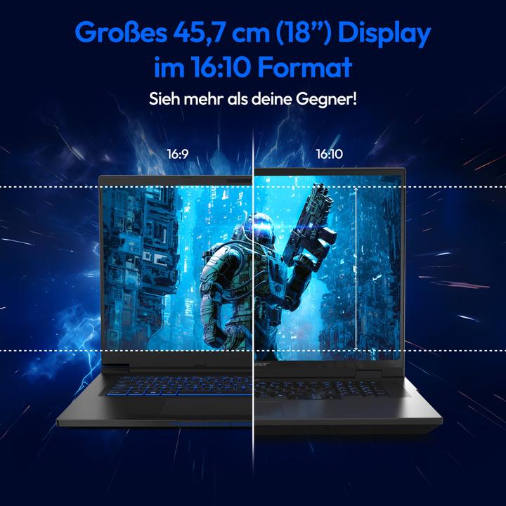 Produktbild Erazer Beast 18 X1 18" QHD+ Core Ultra 9 275HX 64GB/4TB SSD RTX 5090 Win11 MD62729 (18", 4000 GB, 64 GB, DE, Intel Core Ultra 9 275HX)