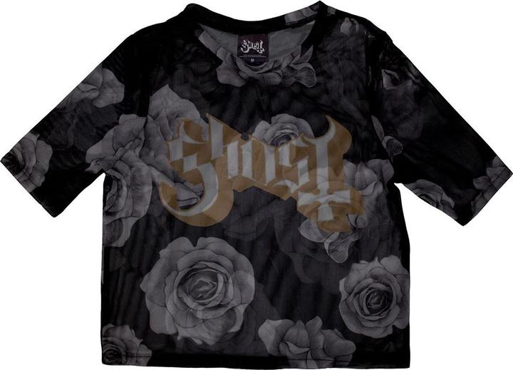 Immagine prodotto Ghost Logo & Roses Netzgewebe Crop Top (Girlie) (XXS)