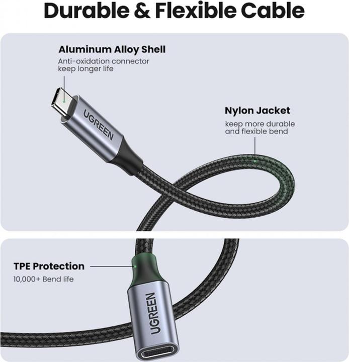 Immagine prodotto Ugreen USB C – USB C (1 m, USB 3.1, 100 W)