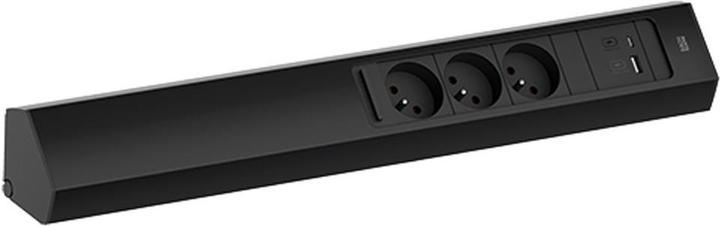 Image du produit Bachmann CASIA 2 3x FR Prise UTE 1x USB-Charger A/C (932.107) noir, long (3 x, PECO 7/5, CEE 7/3, 2 m)