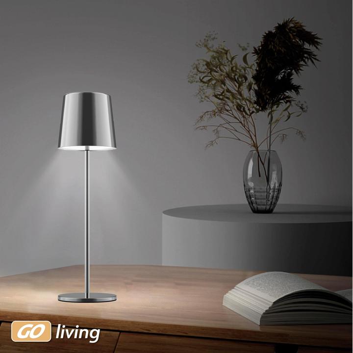 Produktbild Müller Licht MÜLLER-LICHT LED-Akku-Tischleuchte Holly, 3 W, 300 lm, silber (300 lm)