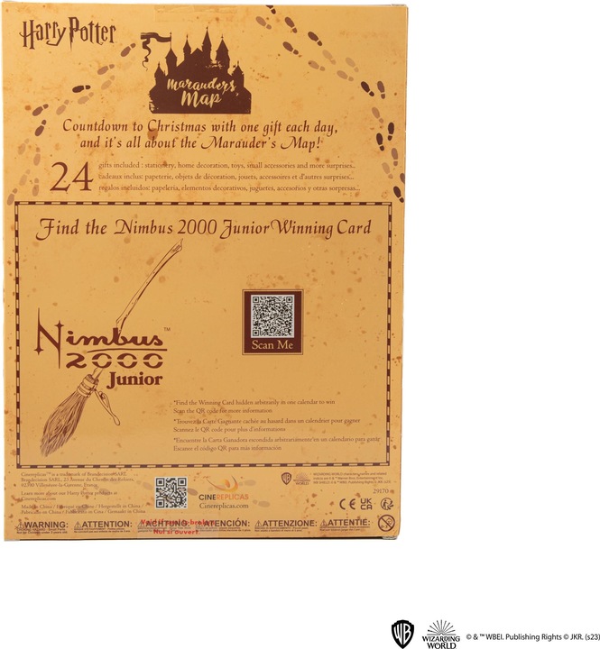 Nährwerte und Zutaten Cinereplicas Harry Potter - Karte des Rumtreibers