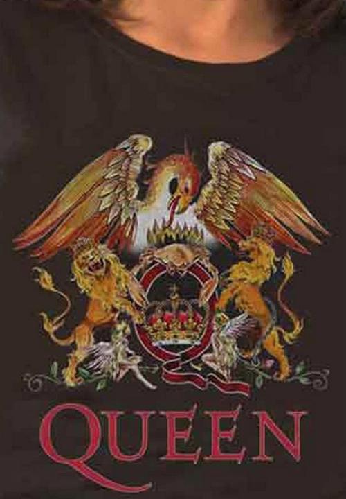 Immagine prodotto Queen Maglietta da donna/ragazzo in cotone Classic Crest (XL)