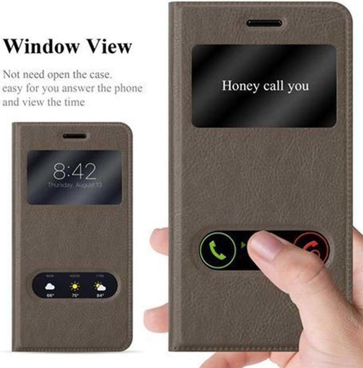 Actual product image Cadorabo Book with View double window cover (Nokia 6)