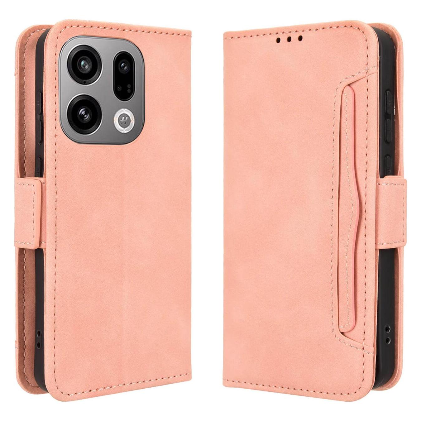 Cover-Discount OPPO Find X9 - Etui viele Kartenfächer (Oppo Find X9), Cover smartphone, Rosa