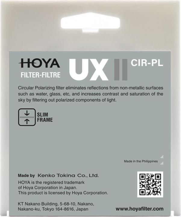 Actual product image Hoya UX II CIR-PL Filter (82 mm, Polarizing filter)