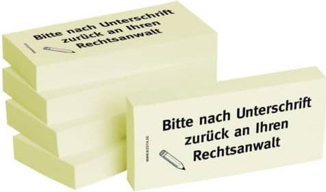 Bizstix Note 'Lawyer' 75x35mm (35 x 75 mm)