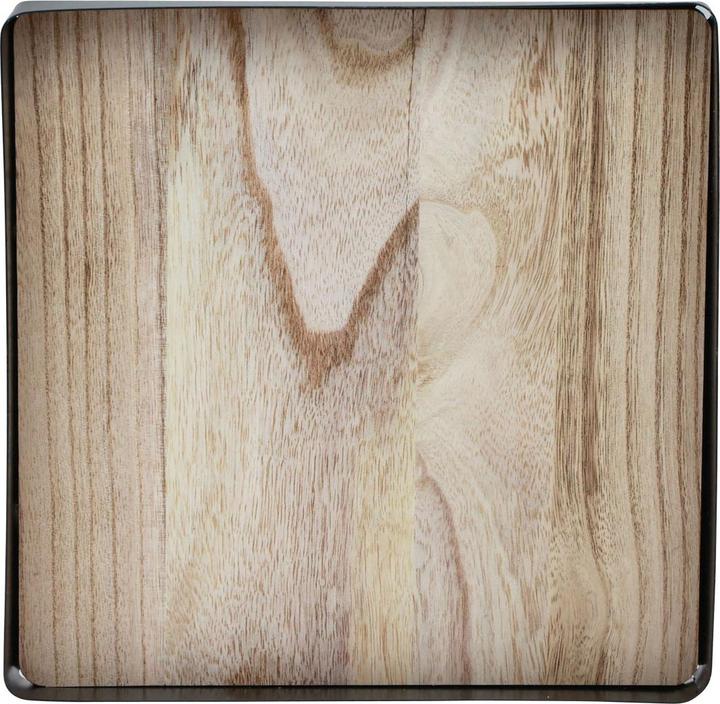 Produktbild Viana Deko Tablett Metall Holz quadratisch