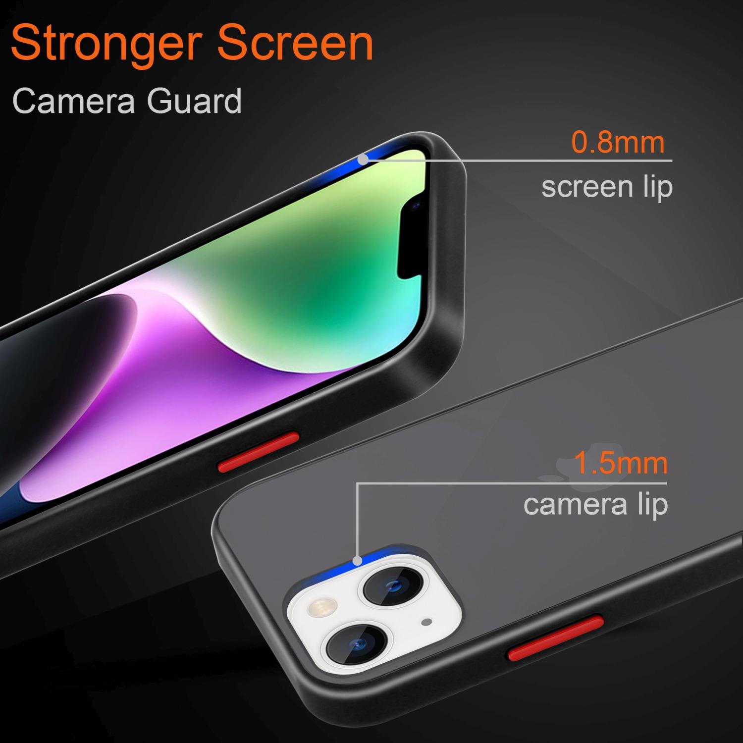 Thumbnail - Cadorabo Hülle für Apple iPhone 14 PLUS im Hybrid Matt Style (Apple iPhone 14 Plus), Smartphone Hülle, Transparent