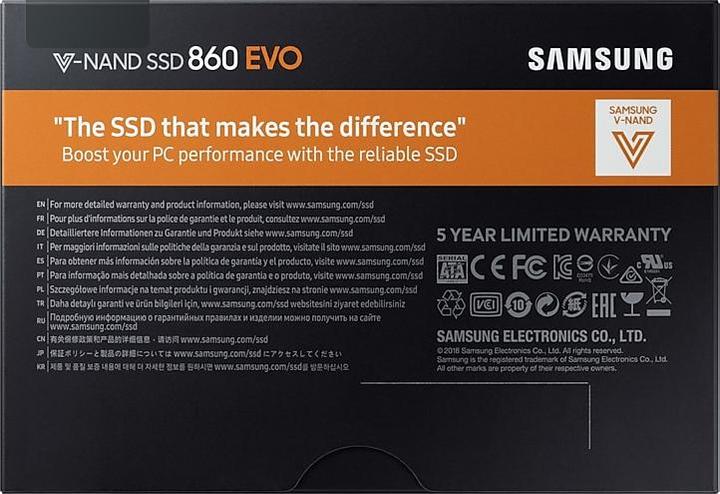 Actual product image Samsung 860 EVO Basic (250 GB, 2.5")