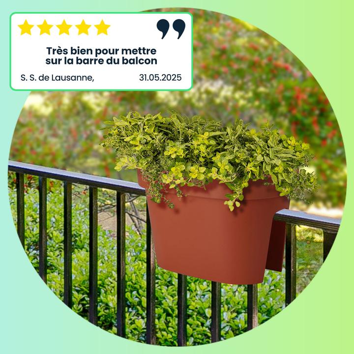 Produktbild ProGarden Balkon-Blumentopf-Set (25 x 25 cm)
