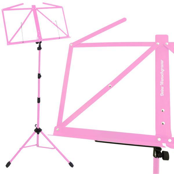 keepdrum MUS3PK Notenständer Pink mit personalisierter Gravur, Notenständer, Pink