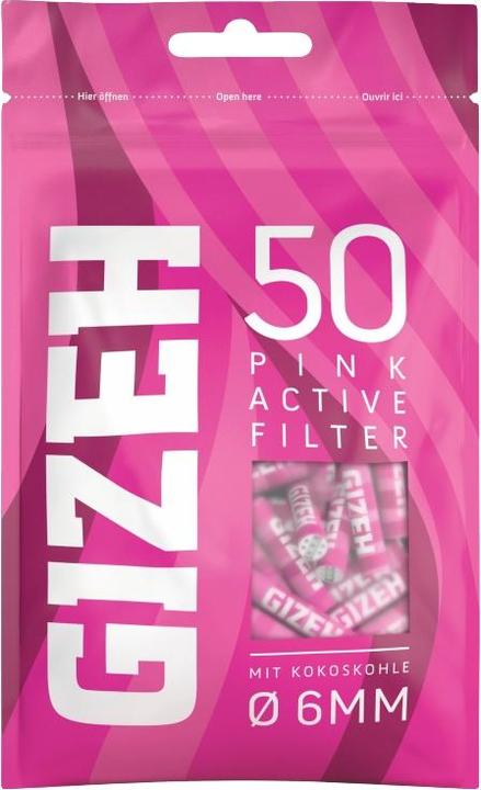 Produktbild Gizeh Pink Active Filter 6mm 50pcs