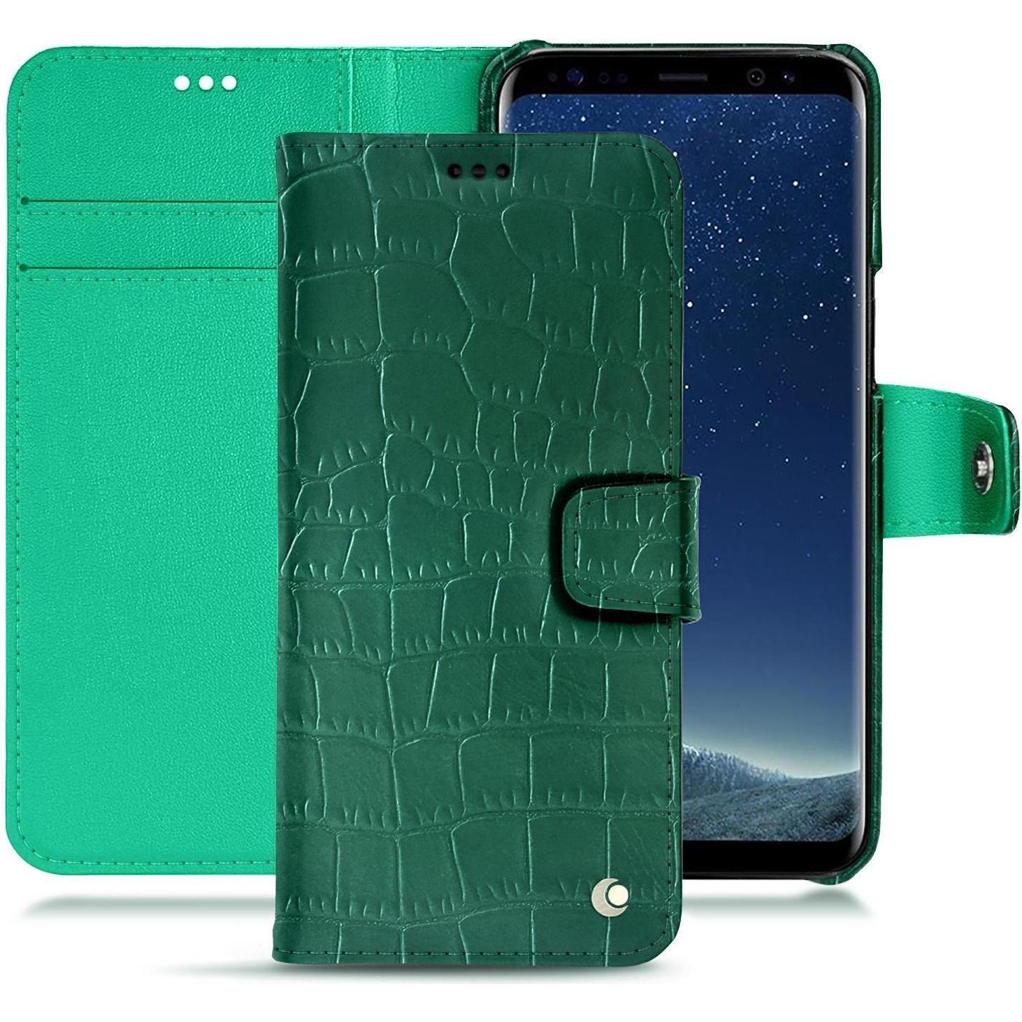 Thumbnail - Noreve Lederschutzhülle Wallet (Samsung Galaxy S8+), Smartphone Hülle, Grün