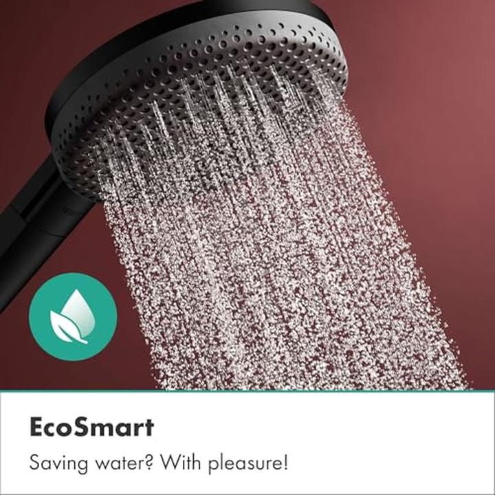 Productafbeelding hansgrohe Doucheset mit extra grosser wassersparender Douchekop, drei Strahlarten und verstellbarer Stange