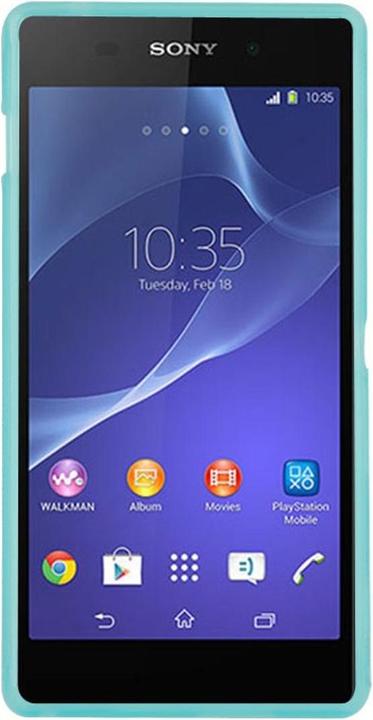 Produktbild König Design Handyhülle TPU Tasche für Sony Xperia M2 S50h Transluzent Blau (Sony Xperia M2)