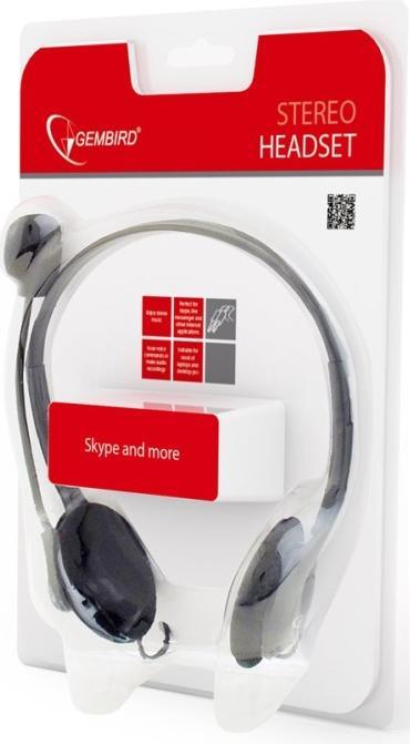 Produktbild Gembird MHS-123 Binaural Kopfband Schwarz Headset (Kabelgebunden)