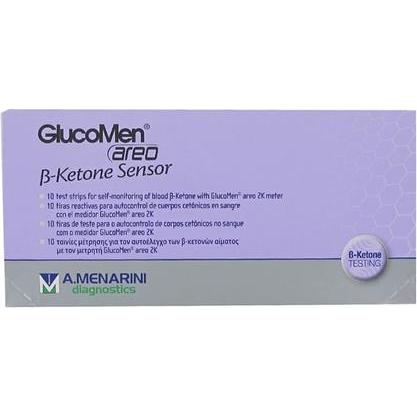 Menarini, Bluttest, Glucomen Areo Sensor B-Keton 10 Teststreifen von (Teststreifen)