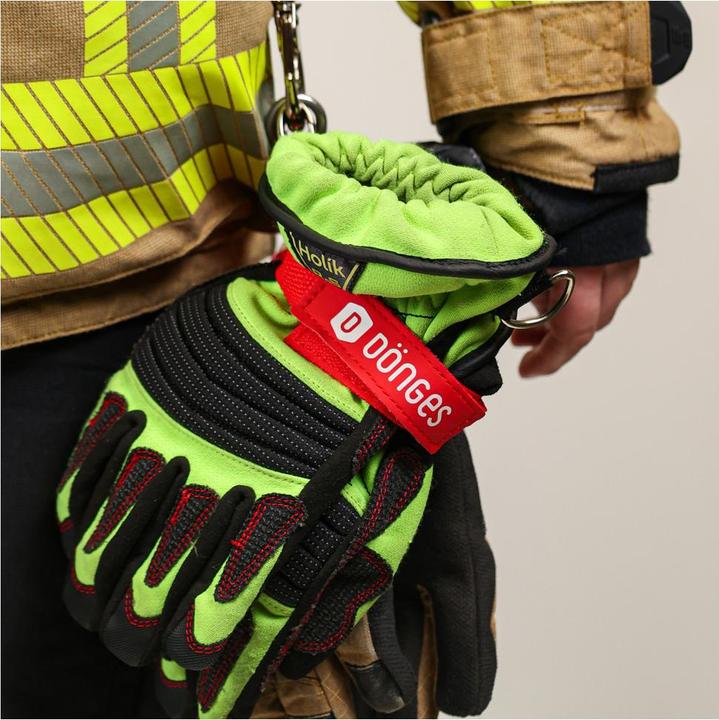 Actual product image Dönges Glove holder with Velcro fastener and carabiner, 30 cm