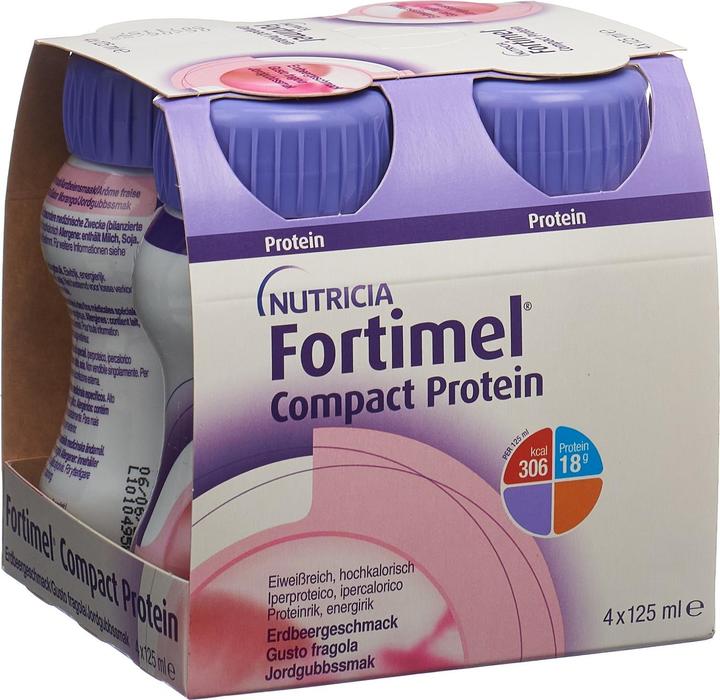 Actual product image Fortimel Compact Protein Strawberry (Strawberry, 4 x)