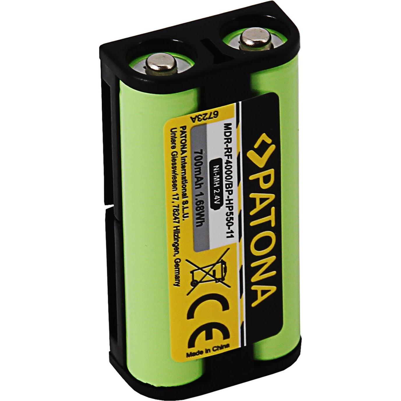 Patona Batteria ricaricabile per Sony MDR-RF4000 BP-HP550-11 Medion MDR-PF970RK (MDR-RF4000), Cuscinetti per cuffie