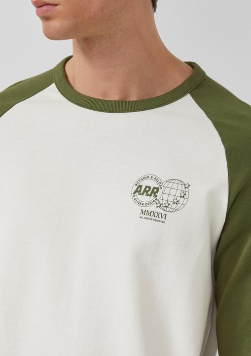 Produktbild s.Oliver T-Shirt Strukturiertes Raglan-Langarmshirt aus Heavy Jersey (S)