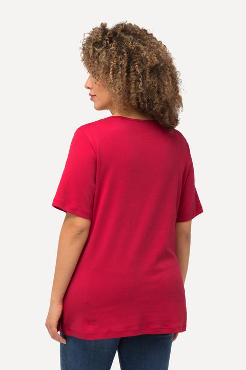 Produktbild Ulla Popken Shirt, doppellagige Vorderseite, Slim, Rundhals, Halbarm (56)