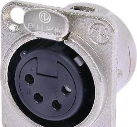 Neutrik NC4FD-L-1 XLR-Steckverbinder Flanschbuchse, Kontakte gerade Polzahl: 4 (XLR Kabel)