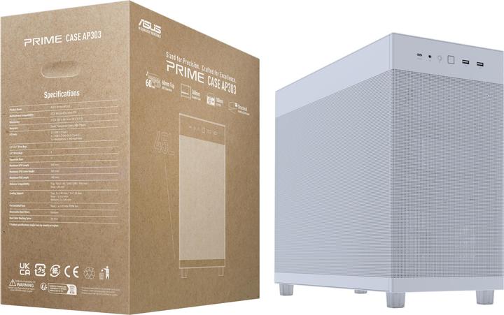 Produktbild ASUS Geh PRIME AP303 MESH WHITE (ATX, mATX, Mini-ITX)