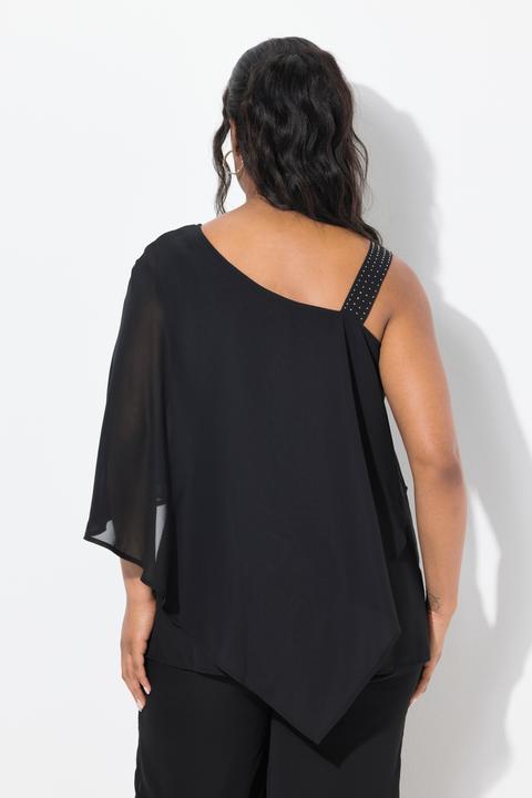 Actual product image Ulla Popken Asymmetric Chiffon Blouse (54)