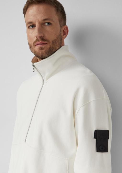 Produktbild s.Oliver Sweatshirt Softes Relaxed-Fit-Sweatshirt aus Baumwollmix mit Label-Patch (L)