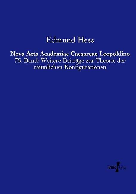 Produktbild Nova Acta Academiae Caesareae Leopoldino (Deutsch, 2014)