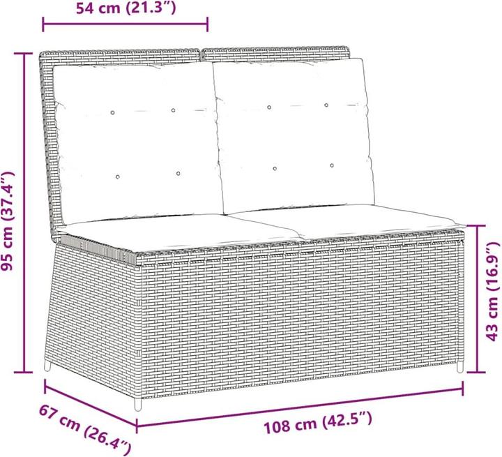 Image du produit vidaXL Ensemble salon de jardin 10 pièces avec coussins