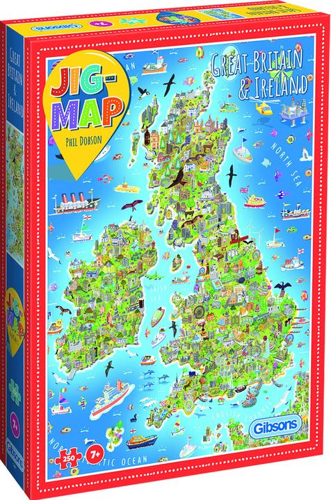 Actual product image Gibsons Educational puzzle map of Great Britain and Ireland 150 pieces (150 pieces)