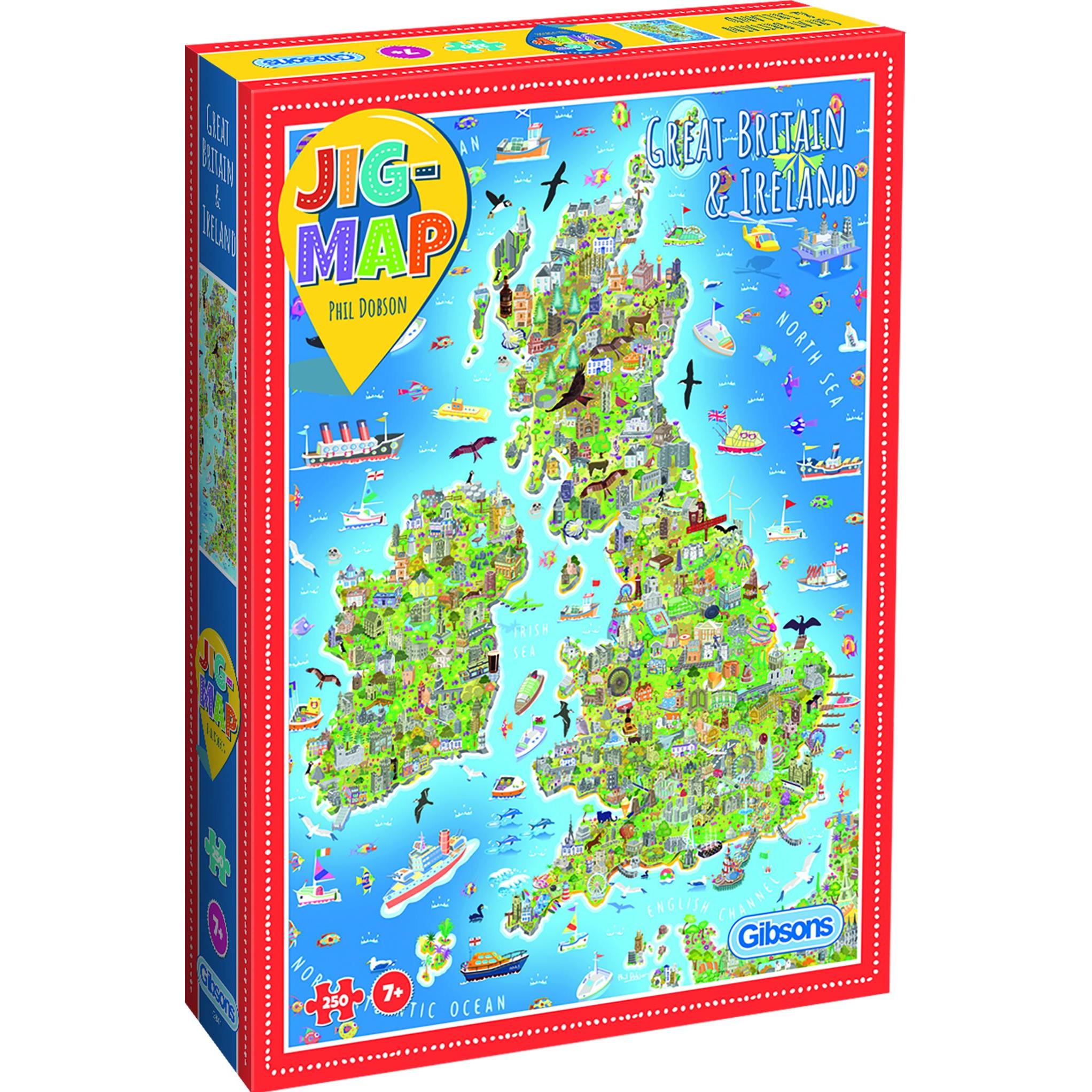 Gibsons Lernpuzzle Karte von Grossbritannien und Irland 150 Teile (150 Teile)