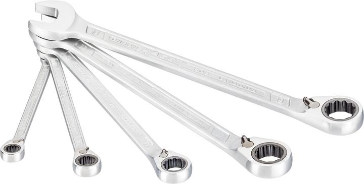 Image du produit HAZET Jeu de clés mixtes à cliquet 606/5 ∙ Profil Traction à 12 pans extérieurs ∙ 8 - 19 ∙ Nombre d… (10 mm, 13 mm, 17 mm, 19 mm, 8 mm)