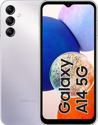 Actual product image Samsung Galaxy A14 5G (128 GB, Silver, 6.60", Dual SIM, 5G)