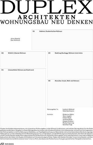 Produktbild Duplex Architekten (Deutsch, Adam Hubertus, Angélil Marc, Dechmann Nele, Kaestle Anne, Ludovic Balland, 2021)