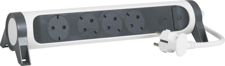 Image du produit Legrand Multiprise pivotante 4x prise, MCB, 1,5m de câble blanc-noir 694525 (4 x, CEE, CEE 7/3, 1.50 m)