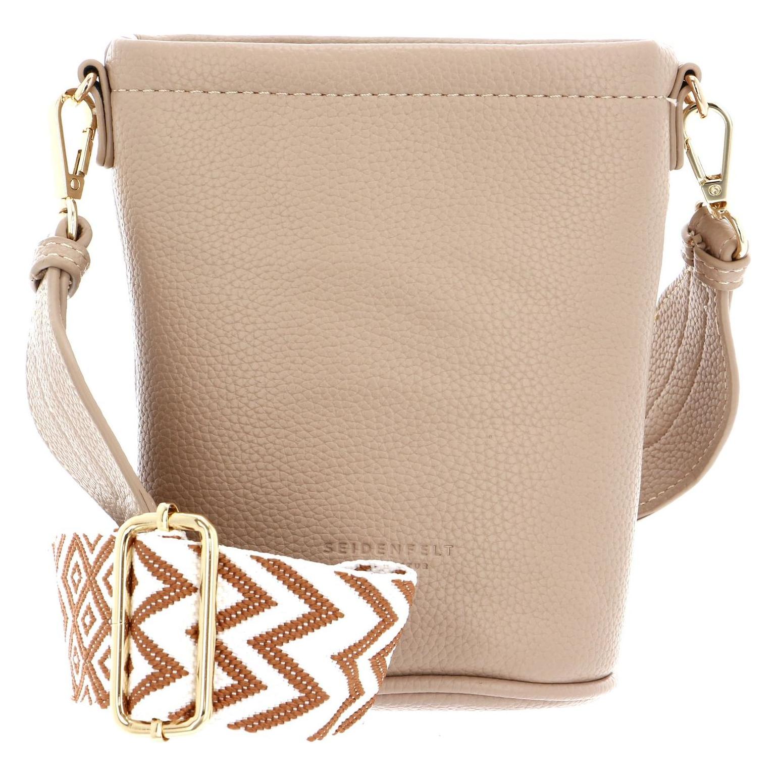 Seidenfelt, Damen, Handtasche, Persby Small Bucket Crossbody Bag, Beige, Gold