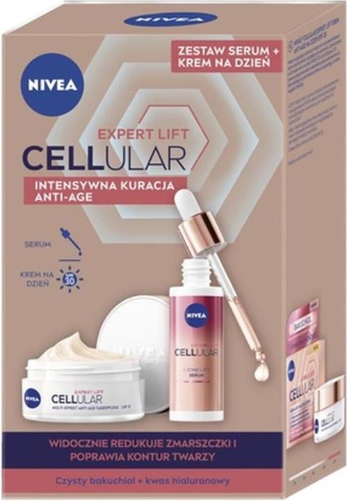 NIVEA Expert Lift Cellular Day Cream With Spf30 50ml + Targeted Face Serum 30ml (50 ml, Tagescreme, SPF 30)