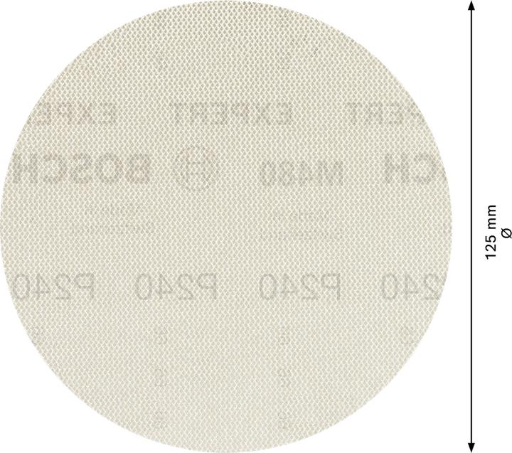 Actual product image Bosch Professional Zubehör Expert M480 sanding net for random orbital sander, 125 mm, G 240, 50 pieces (240)