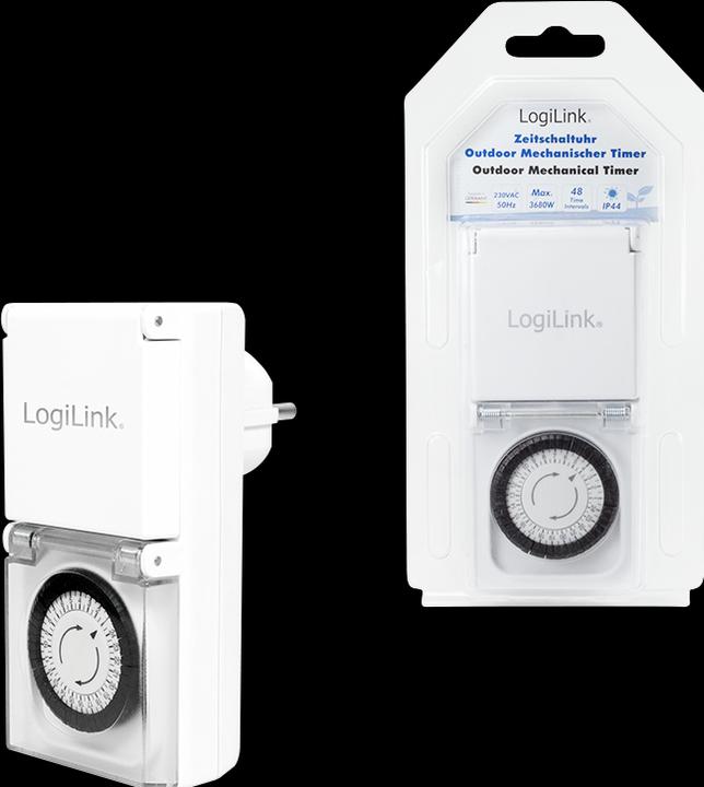 Produktbild LogiLink Mechanische Zeitschaltuhr, IP44, Outdoor