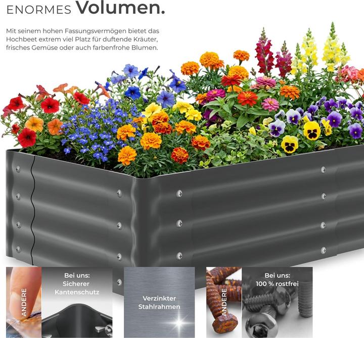Actual product image tectake Salvia raised bed, galvanized, various sizes