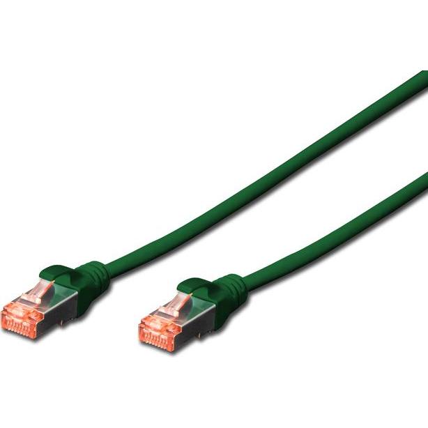 Digitus CAT 6 S-FTP Patchkabel Cu LSZH AWG 27/7 Lange 0,25 m 10 Stuck Farbe Grun (S/FTP, CAT6, 0.25 m), Netzwerkkabel